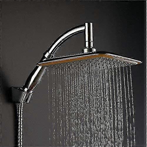 360 Swivel Joint 9 Inch Square Rainfall Overhead Shower Head Ionic Filtration High Pressure Saving
