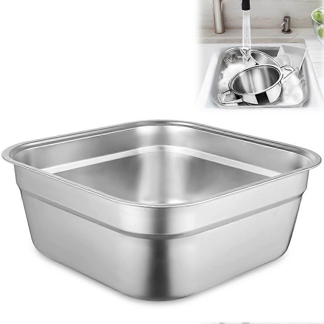Multi-Purpose Stainless Steel Washing Bowl Large Square Kitchen Basin For Vegetables And Home Use Model 05947z7v135