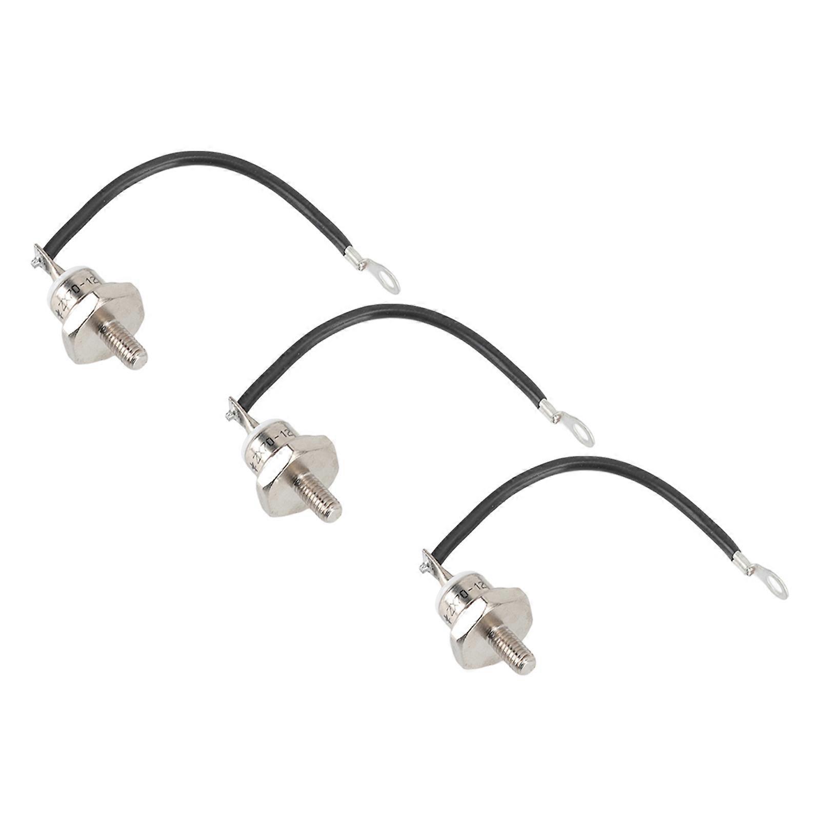 3pcs ZX70 12 Diode Rust Prevention Stable Performance 70A Diode with Line for Motor Control