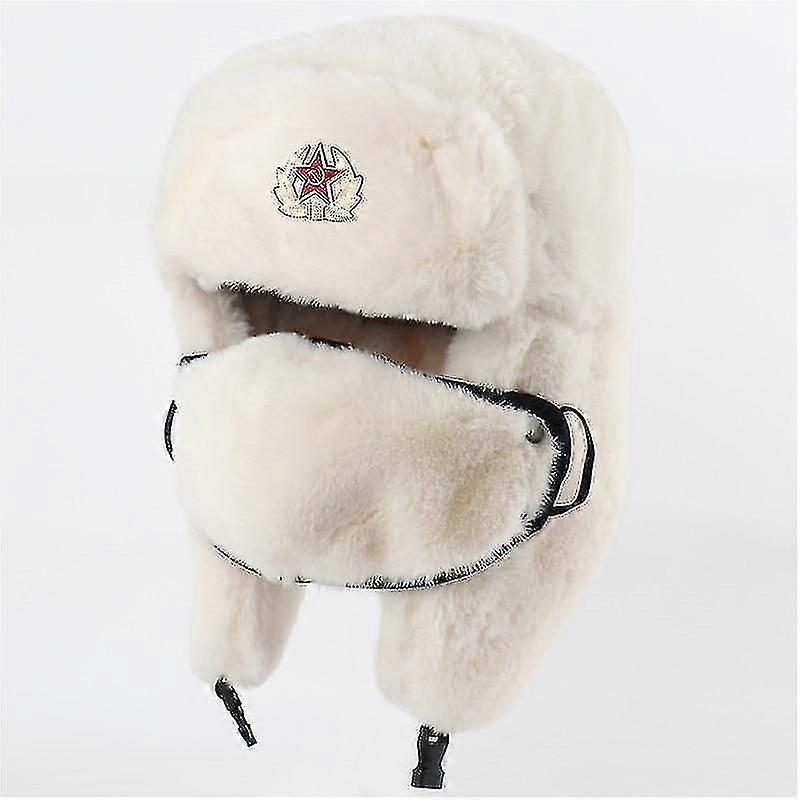 Winter Thermal Faux Rabbit Fur Bomber Hat