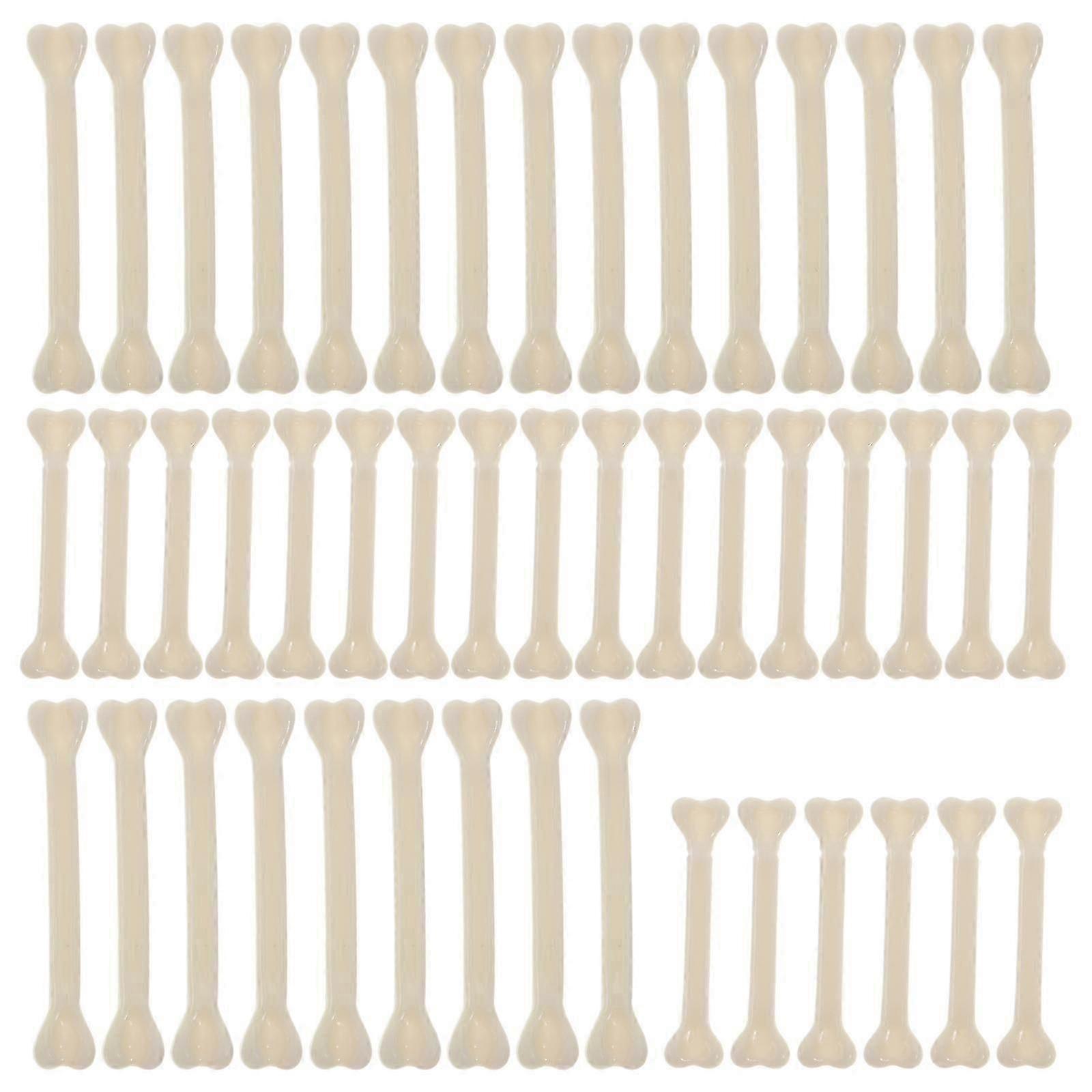 48pcs Fake Bones Plastic Bones Artificial White Bones Halloween Fake Plastic Bones