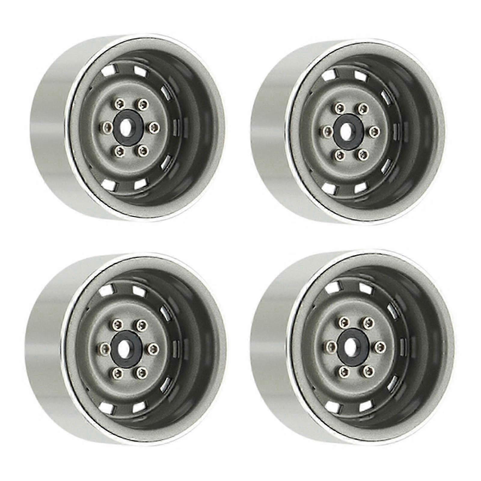 1.9inch Beadlock Wheel Hub Remote Crawler Wheel Rims Set Modified Accessories 1/10 Remote Control Offroad Upgrade Kits