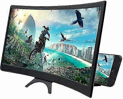 الهاتف المحمول شاشة منحنية المكبر 3D HD فيديو مكبر للصوت موقف