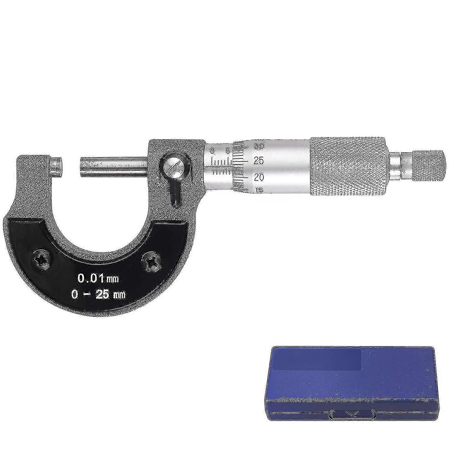 Precise Outside Micrometer Caliper Outside Diameter Measuring Tool 0-25mm Micrometer 0.01mm Graduati