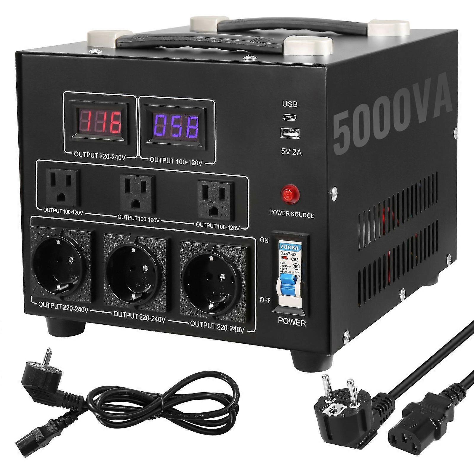 Transformátor měniče napětí, 5000W, převod ze 110 V na 220 V a z 220 V na 110 V