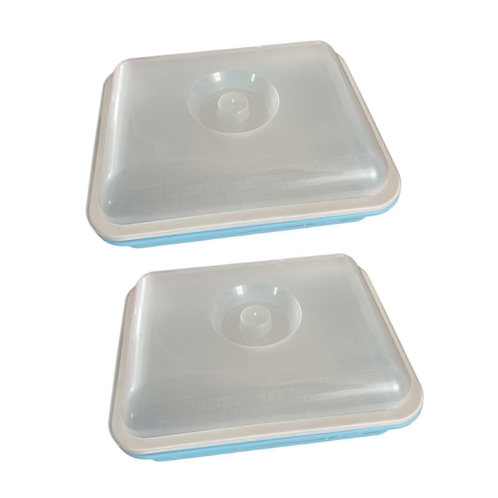 2x Seed Sprouter Trays Sprouting Container Seedling Microgreens Growing,Soil