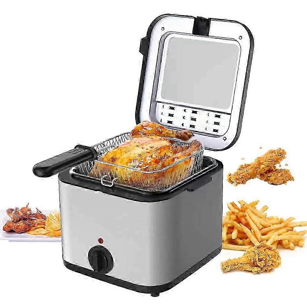 25L Electric Fryer Household Small 1000W High Power Multiple Function Stainless Steel Fryer Kebab