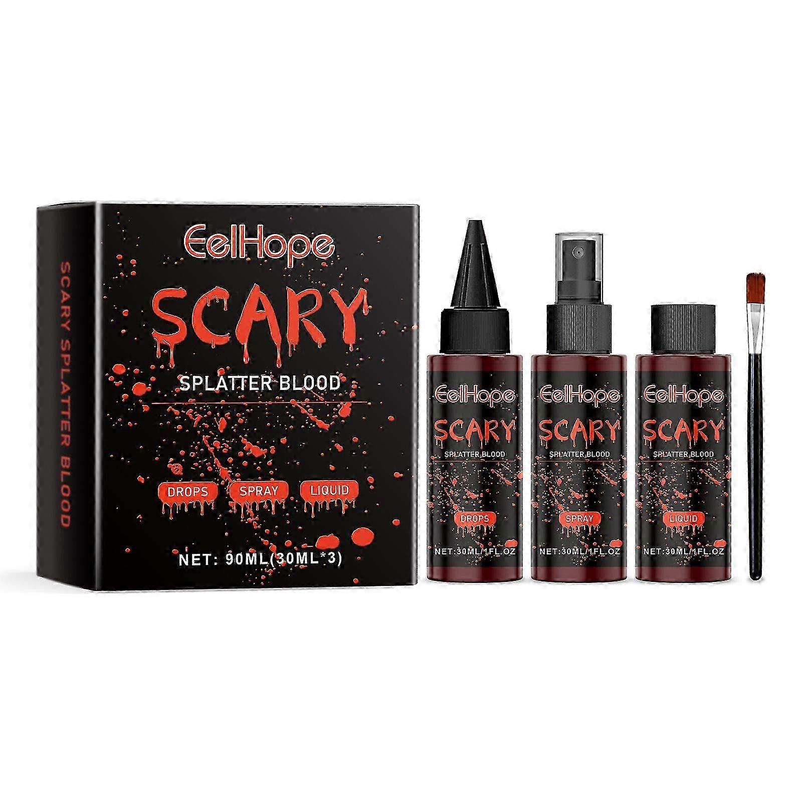 Halloween Kunstblut Set Halloween Atmosphäre Unterhaltung Make-up Spezial Lebensechtes Plasma Set