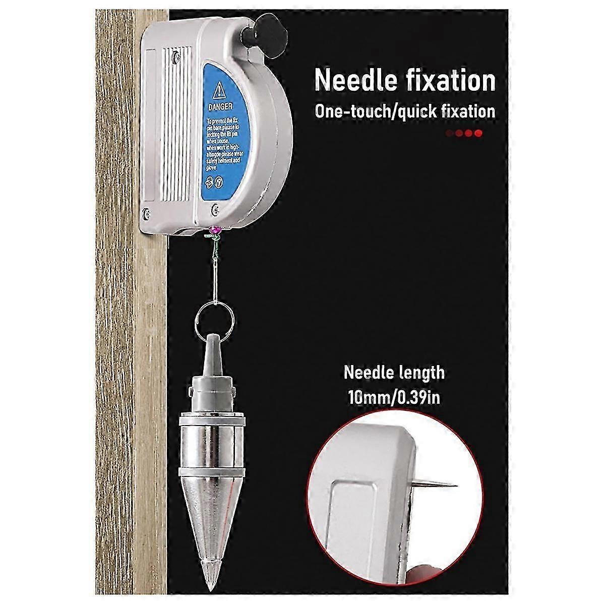 Retractable Plumb-Bob, Automatically Stretch Line Stabilize Magnetic Plumb-Bobs Tool, Magnetic Retra