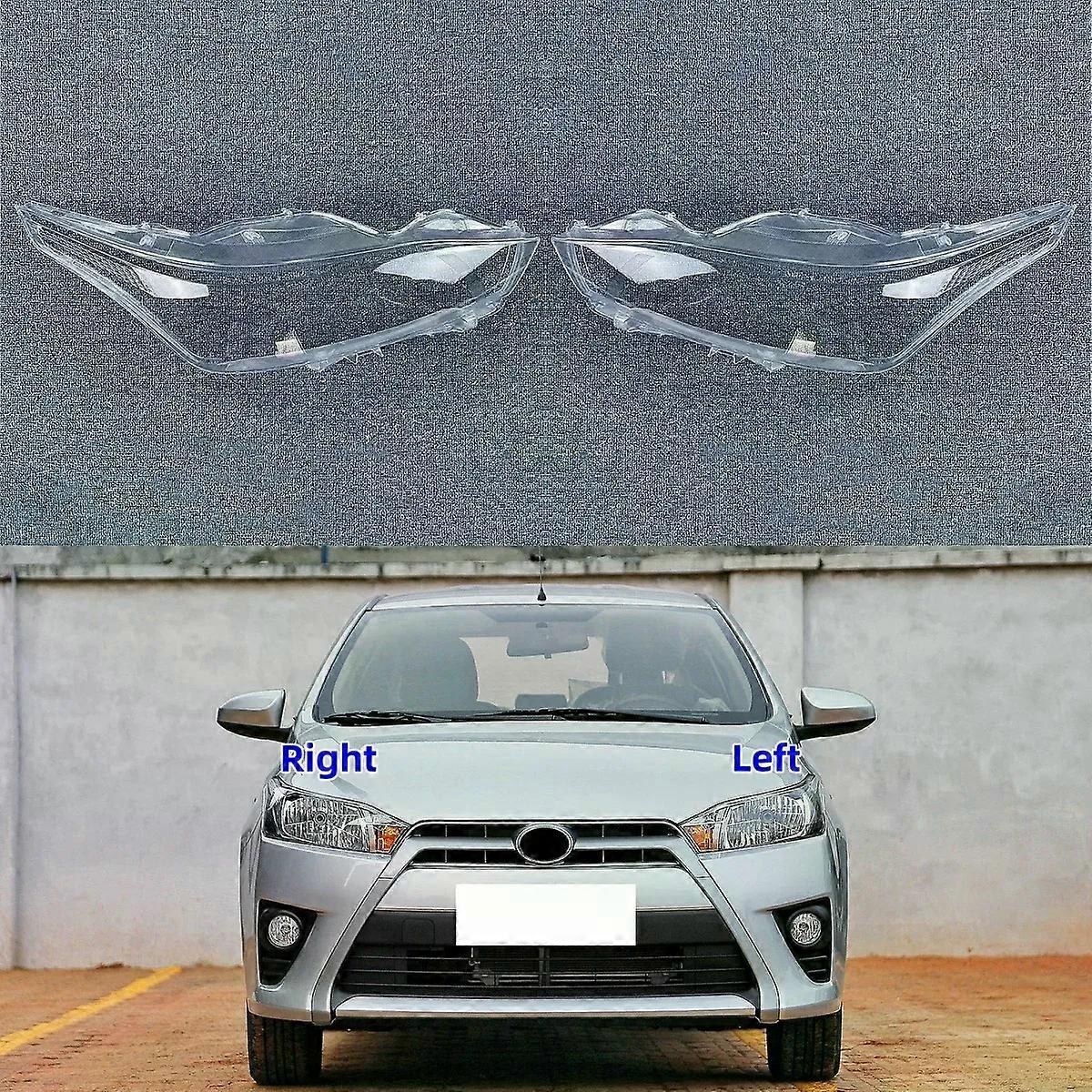 ExquisiteFor Toyota Yaris L 2014 2015 Headlamp Lamp Shell Headlight Cover Transparent Lampshade Plexiglass Replace Original Lens