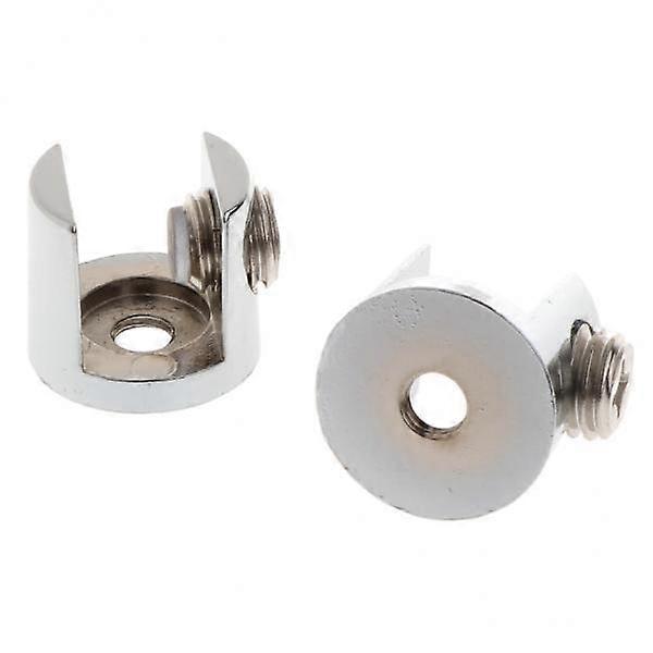 4x 2pcs Cylindrical Shape Adjustable Glass Clamp Shelf Support - C, As Described