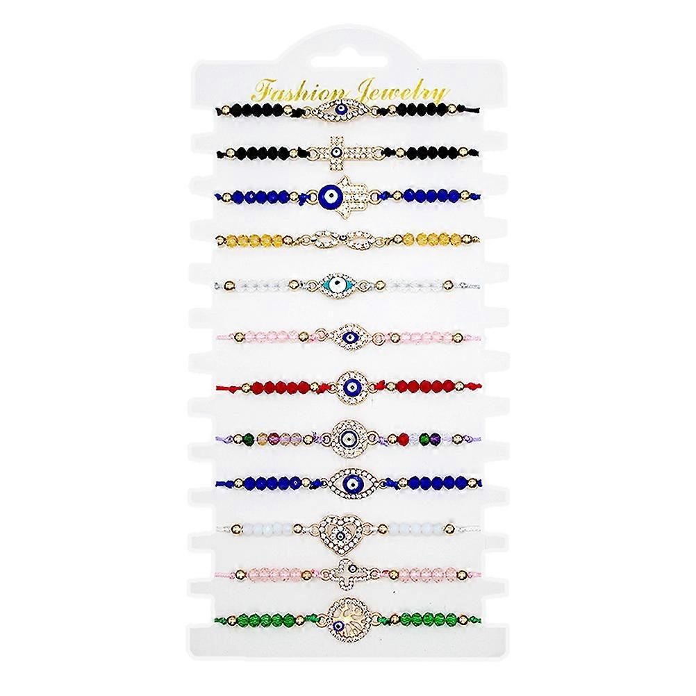 Universal Evil Eye Bracelets for Women, Crystal Alloy Material, Everyday Style