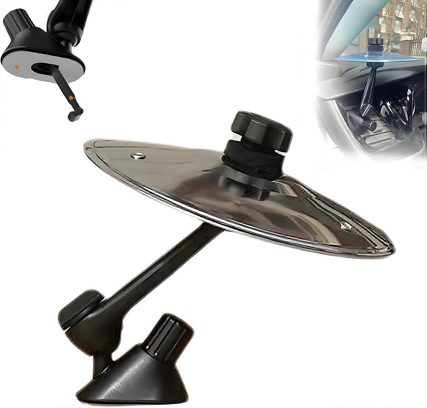 Car Cymbal Drum Air Vent, Mini Metal Drum for Car Dashboard (Sliver)