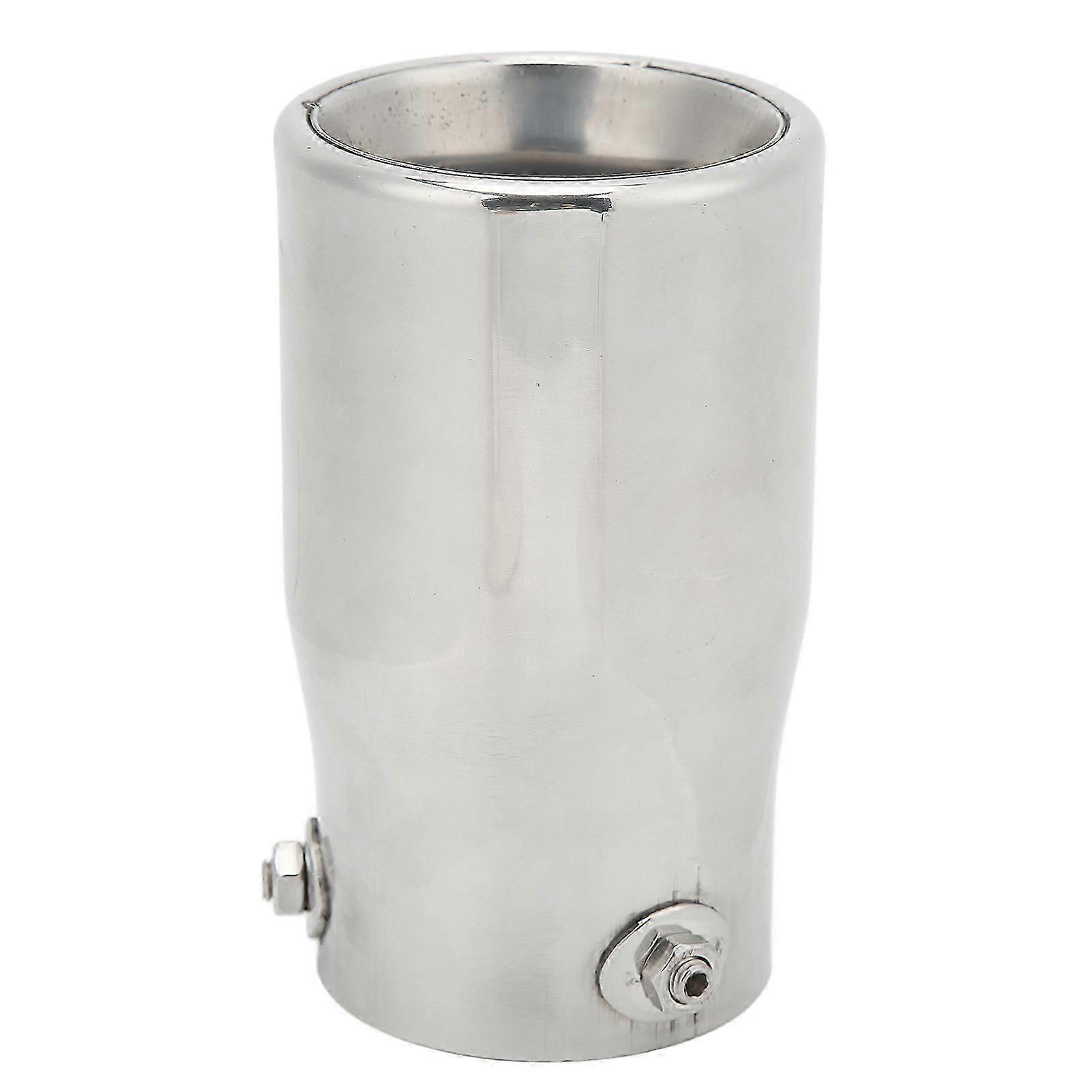 Eksoslyddemper 76mm/2.99in Speilpolering Rustfritt stål Bakre lyddemper Eksos Tail Pipe Endespiss YEMAA