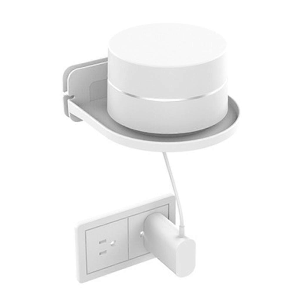 Goo-gle WiFi Wall Mount ABS Bracket Holder Shelf for Goo-gle Nest WiFi Router and System(Built-in Cable Management)  White