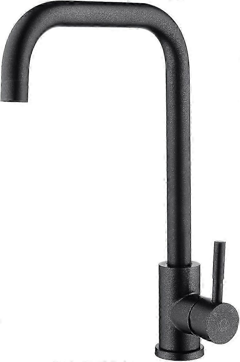 Schwarzer Einhebel-Küchenmischer aus Edelstahl