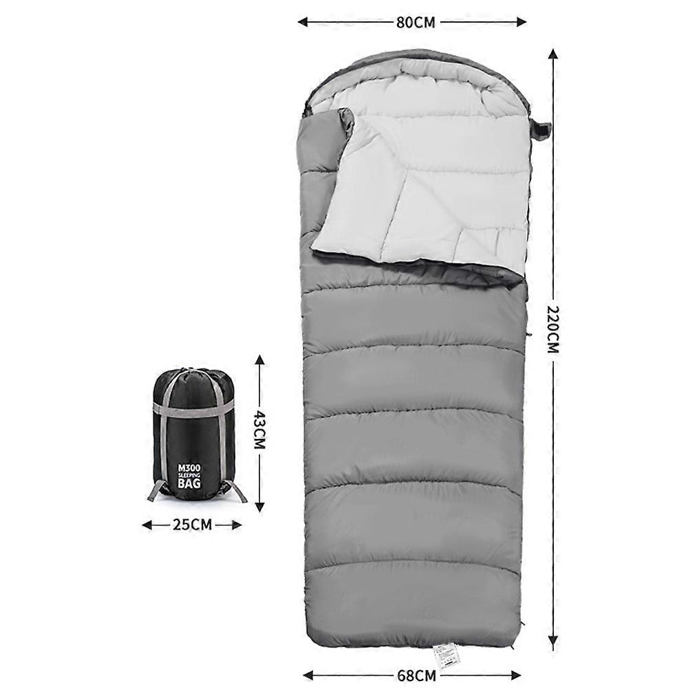 Double Sleeping Bag For Adults Cold Weather 12°C to -18°C Cold-Resistant With Hooded Design, Anti-Splashing Camping Bag Split Into Single Use