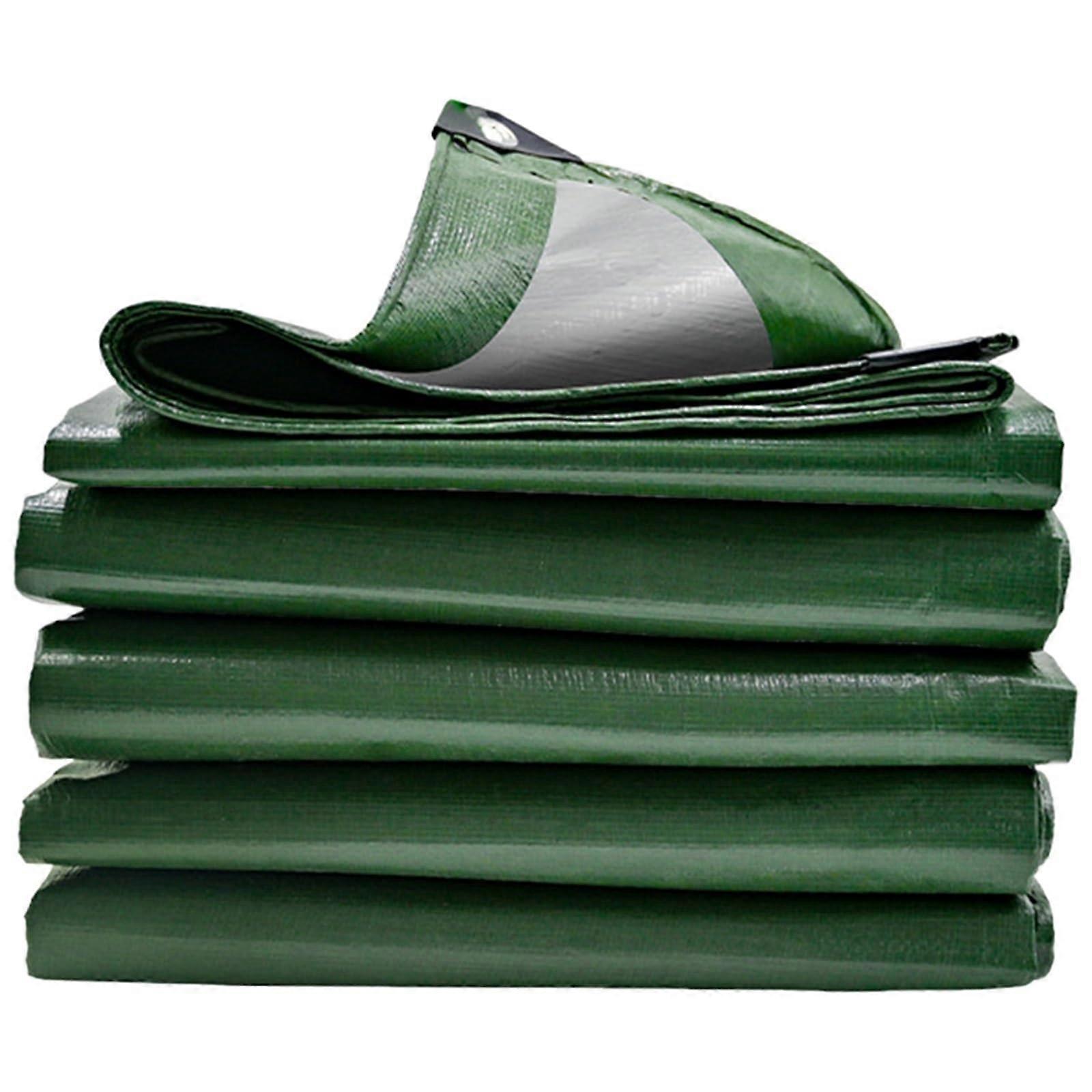 Large Camping Tarp – Outdoor Shade Sail, Garden Canopy (4x5m) Green