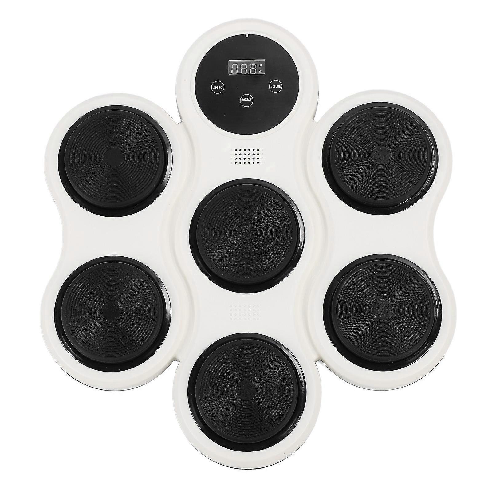 Music Boxing Machine Adjustable Speed Stress Relief Timer Recording Wall Mounted Electronic Boxing Workout Target with Gloves for Home Indoor White 