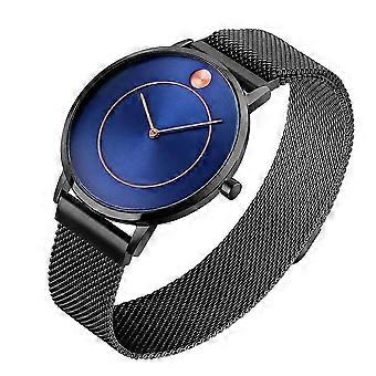 2025 SKMEI 9197 Einfache Non-Scale Zifferblatt Metall Mesh Gürtel Quarzuhr für Damen