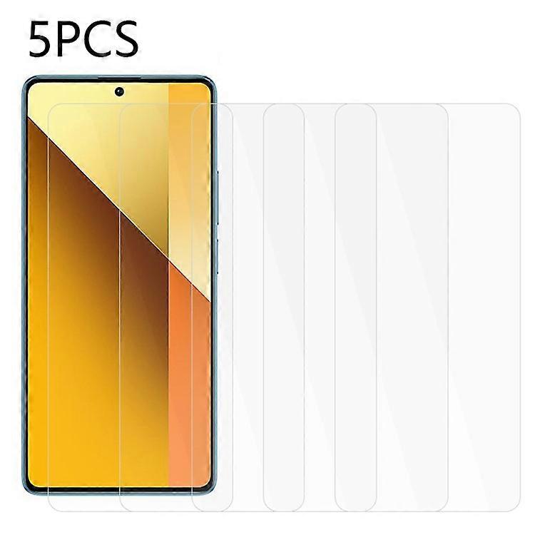 Xiaomi Redmi Note 13 5Gスクリーンプロテクター2.5D強化ガラスフィルム0.3mmクリスタルクラリティに対応した5PCS