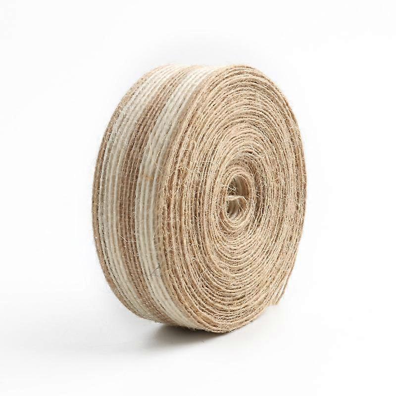 1 roll Vintage-Inspired Burlap Ribbon Set - 0.98inch/10 Yards, Natural Jute Fabric for Wedding Decor, Crafts & Bows