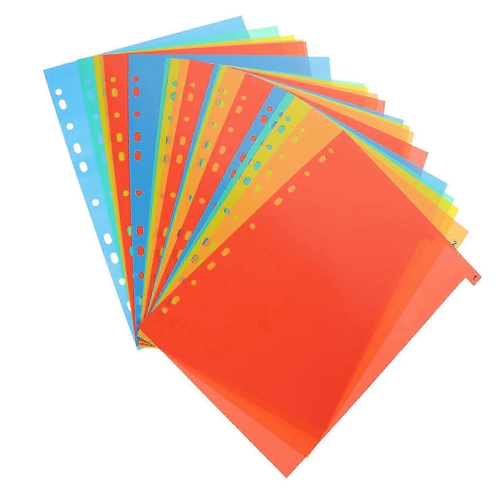 20 Sheets A4 Binder Dividers for School Office Notebook Organization
