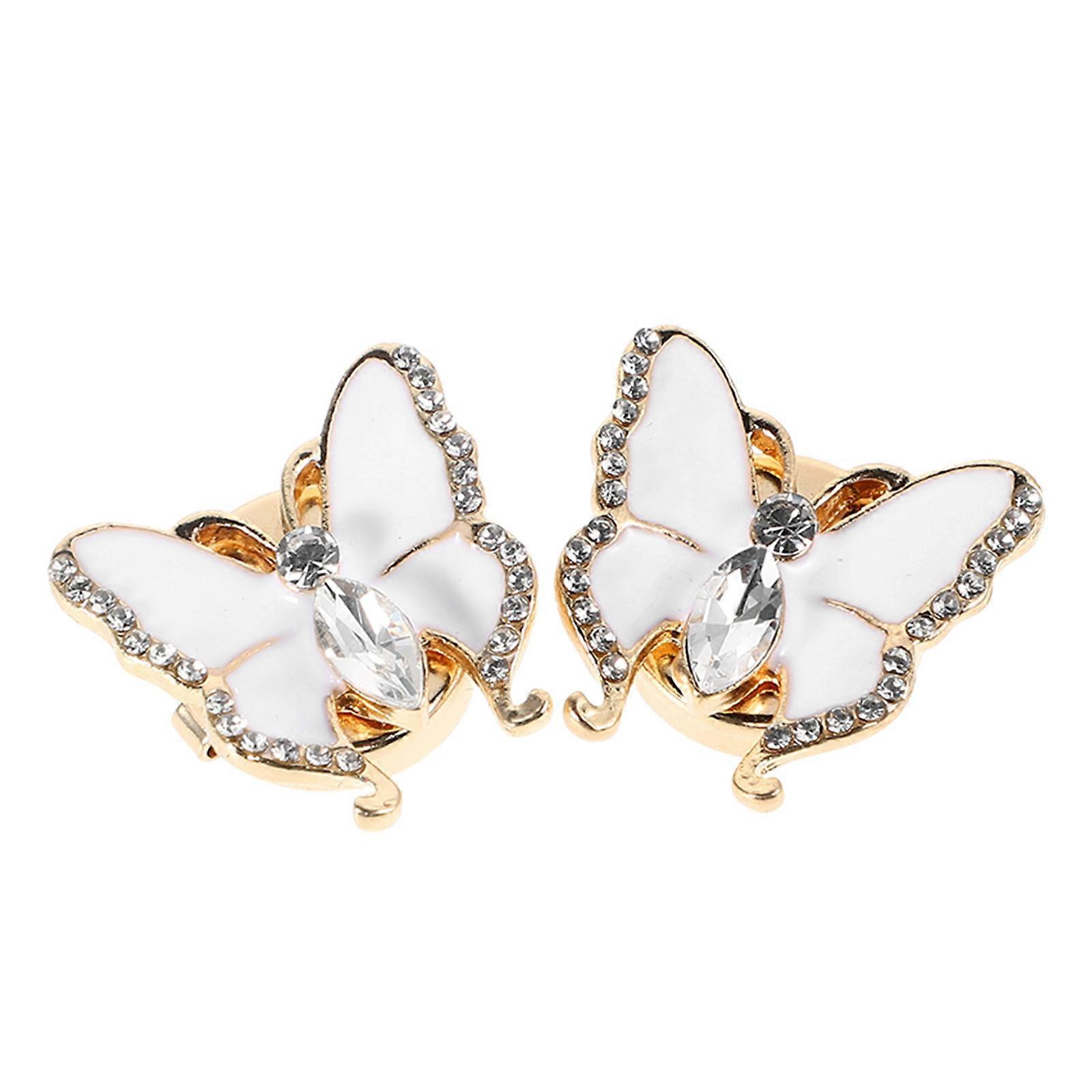 It seems you're referring to a product listing for **elegant rhinestone butterfly cufflinks**, likely intended for women and used as stylish