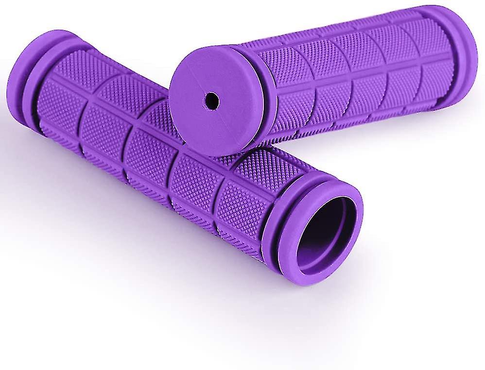 Pair Of Ergonomic Bicycle Grips In Soft Non-slip Rubber