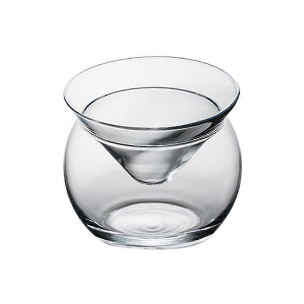 Sessile Glass Molecular Cocktail Glass - Triangular Base, Chilled, 300ml Capacity, Elegant Design