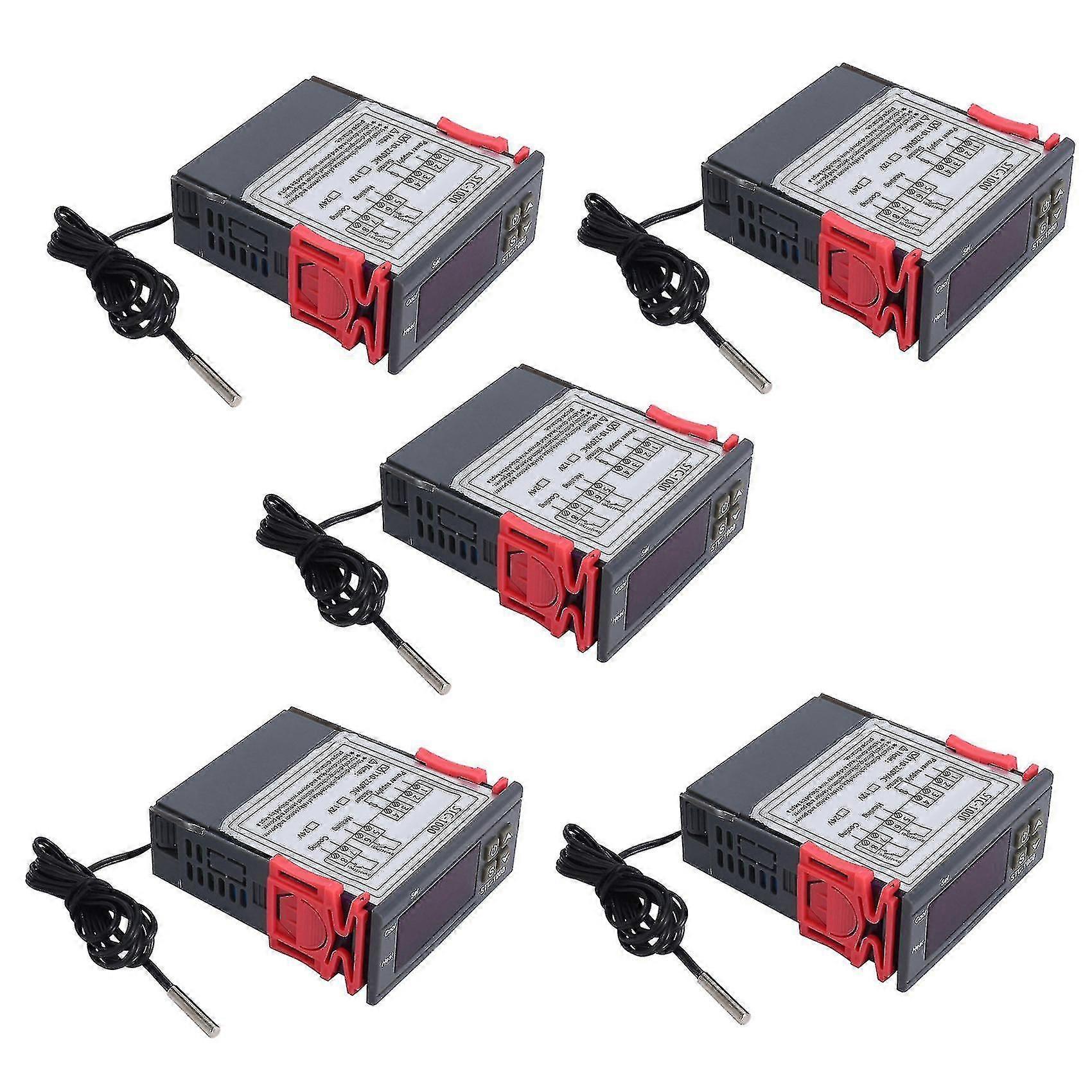 5x 220V Digital Temperature Controller Thermostat with NTC Sensor STC-1000