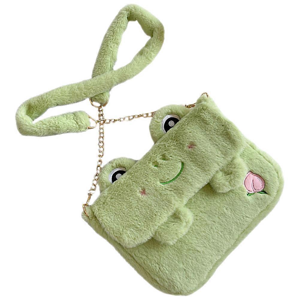 Soft Shoulder Bag Plush Crossbody Bag Storage Casual Use For Various Occasions Square Shape Metal Material 1Set