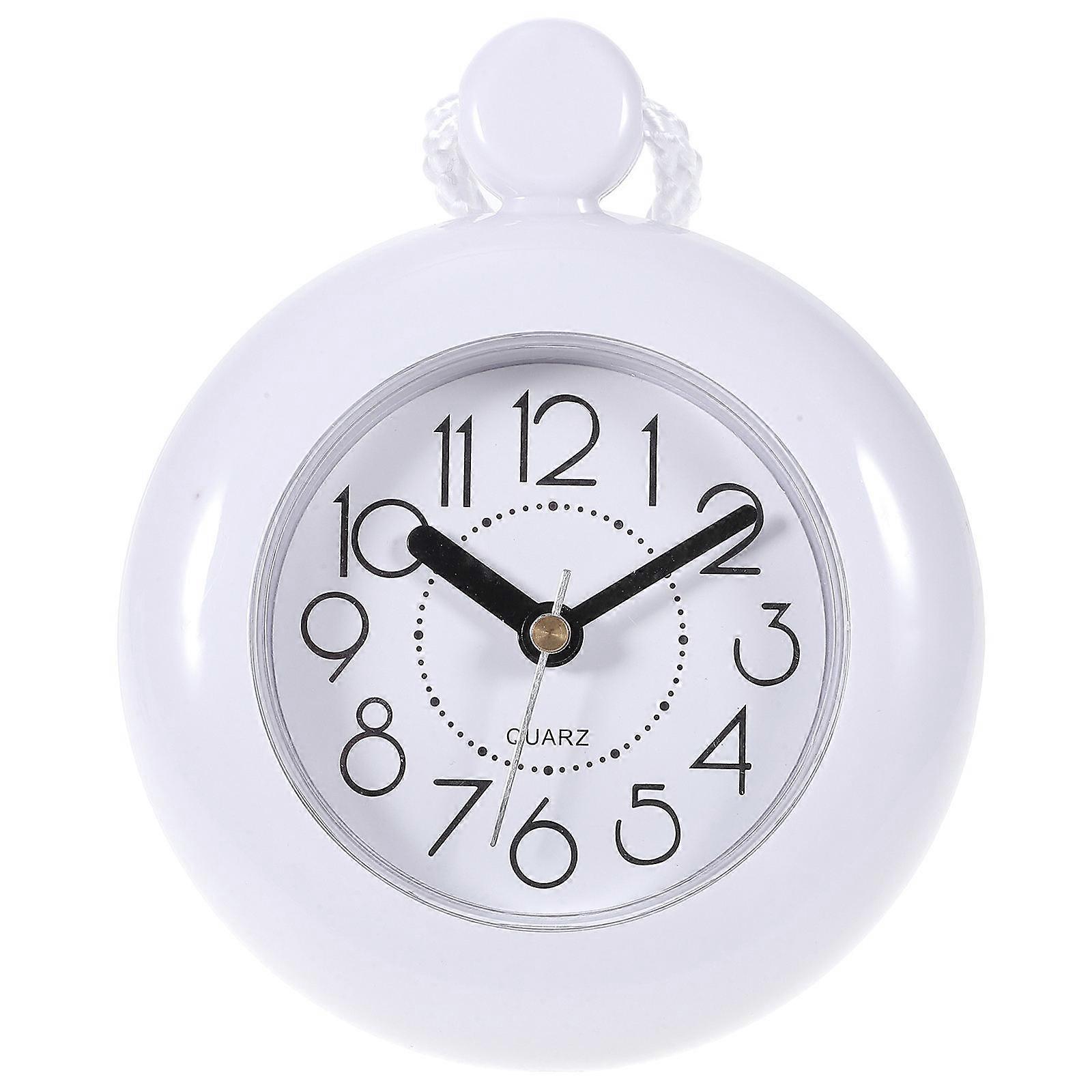 Space Saving Bathroom Wall Clock – Decorative Analog Design for Home, Bedroom, Office – Easy Installation, Battery Free