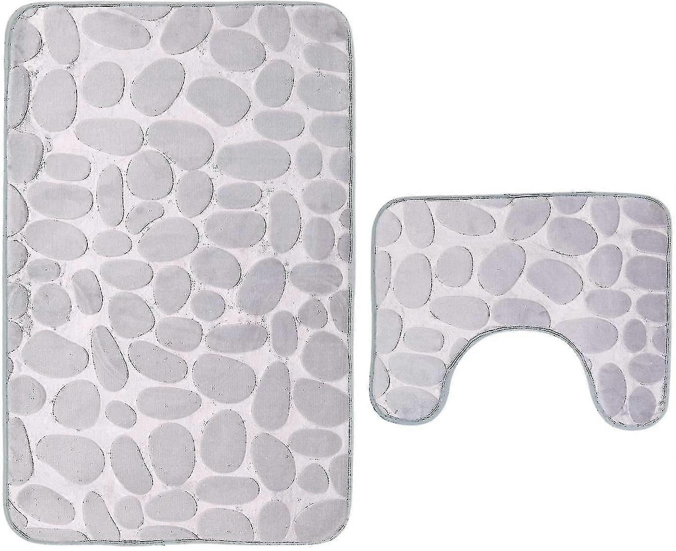 Badezimmermatten-Set WC-Teppich-Fußmatten-Set Waschbare rutschfeste Badezimmermatte