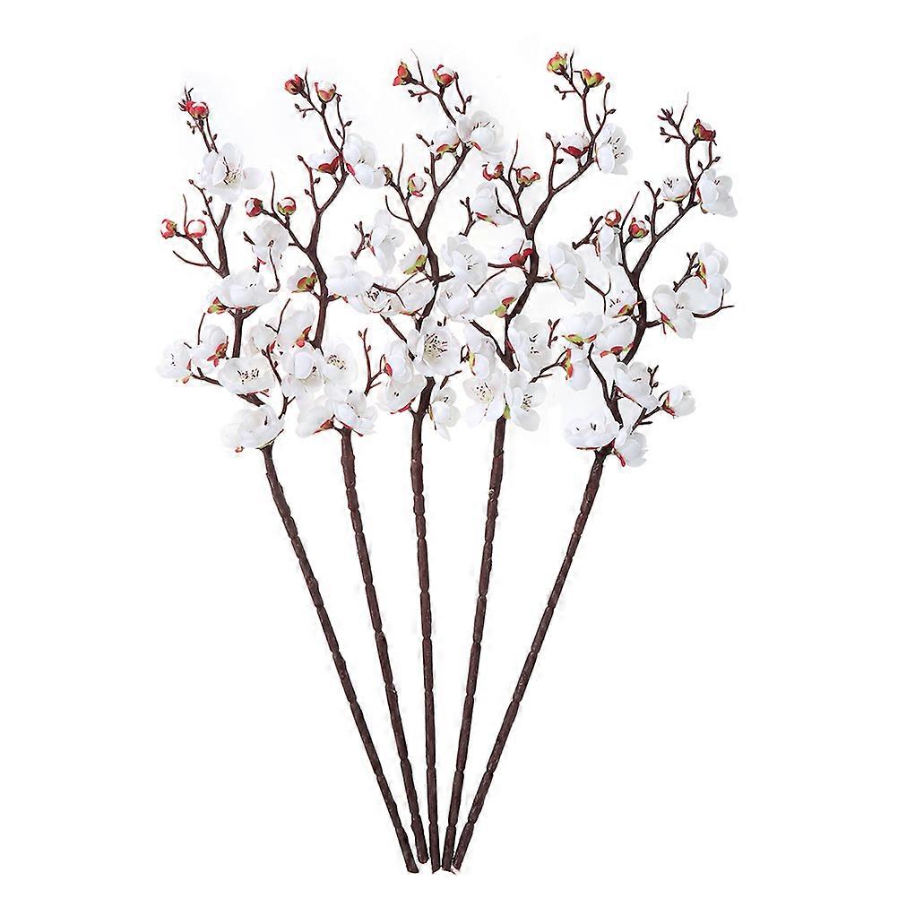 Artificial Flowers For Decoration Simulated Artificial Plum Blossom Branches Table Setting Fabric 2Pcs