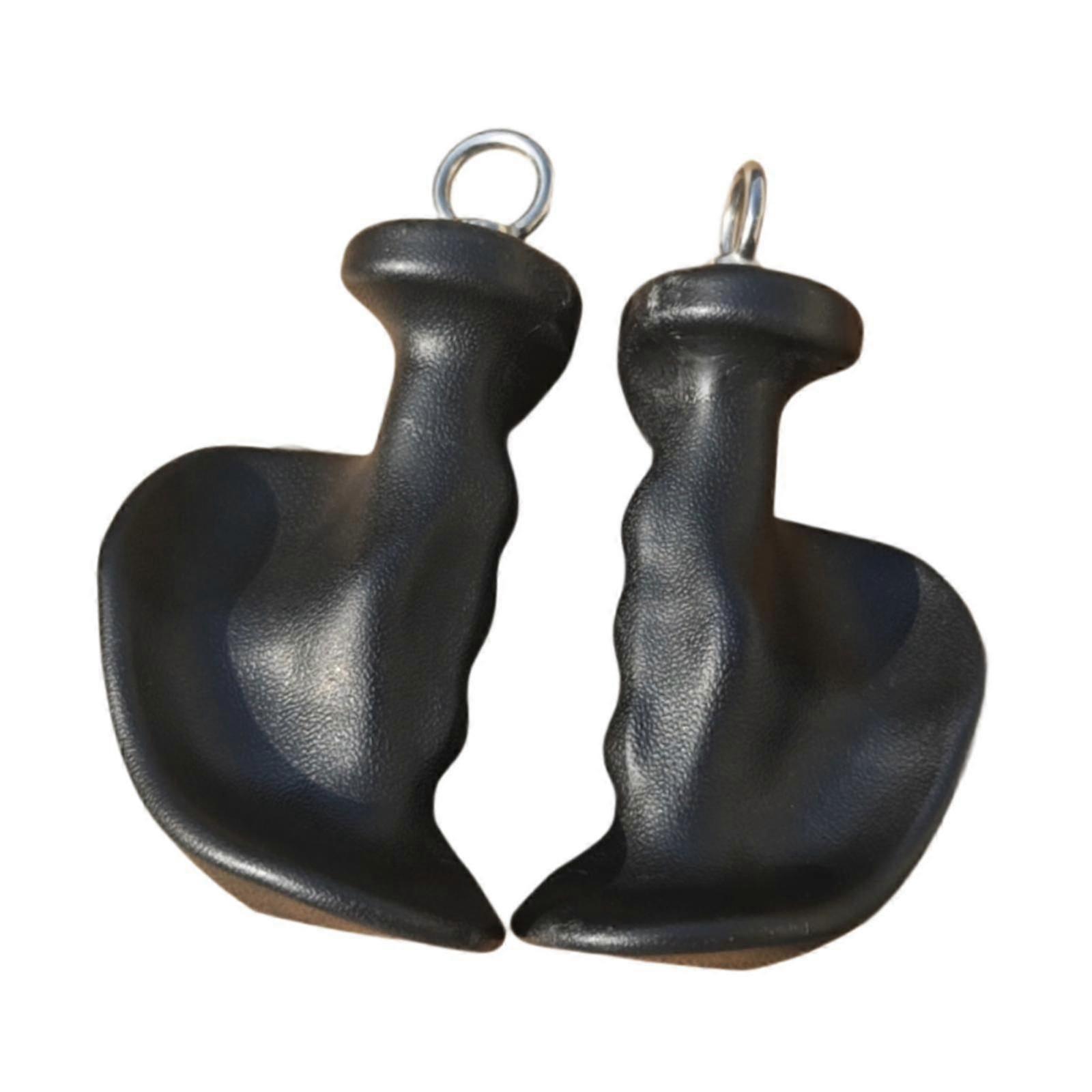 2x Exercise Equipment Handles for Cable Machines with Rings and Pull-up Grip Handles for Enhanced Workout Performance