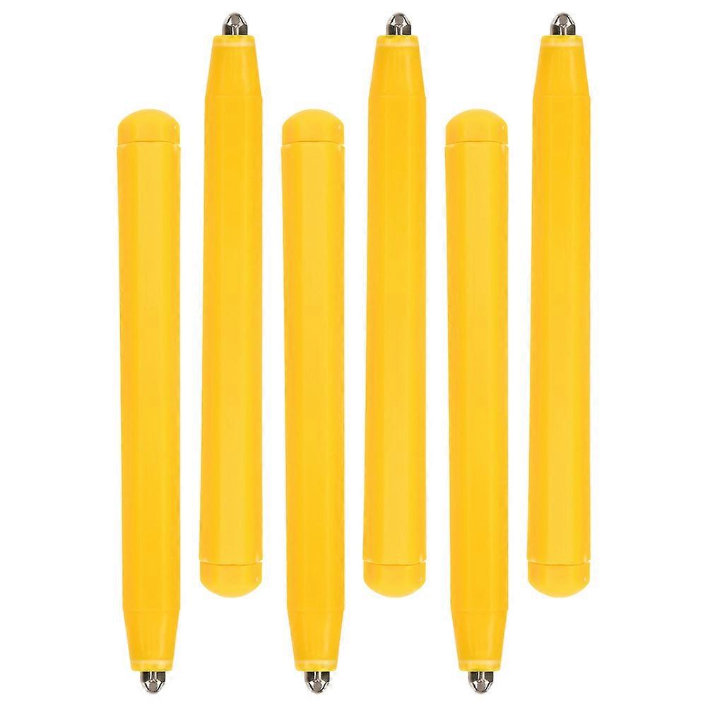 Magnet Replacement Pens Simple Design for present Giving Yellow 6Pcs