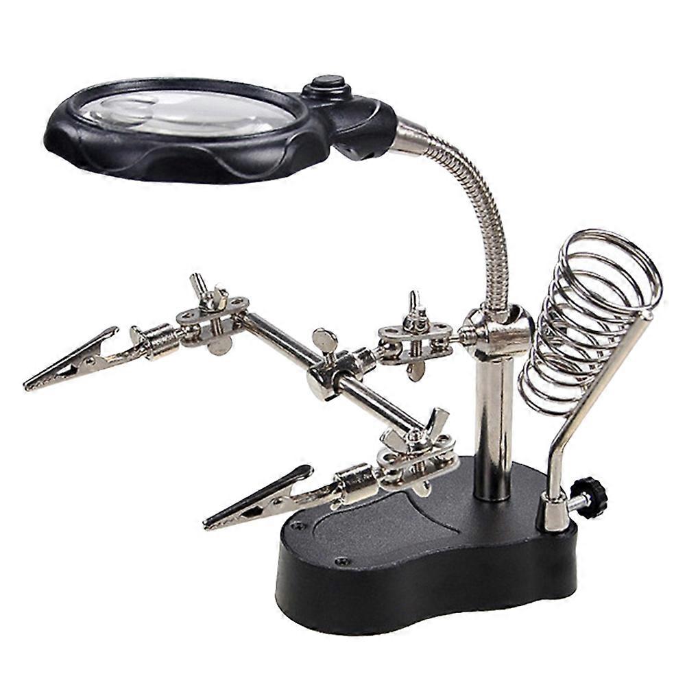 Desktop Magnifier Lamp Led Magnifying Lamp Practical Design For Reading 10x6x2cm Acrylic Material 1Pcs