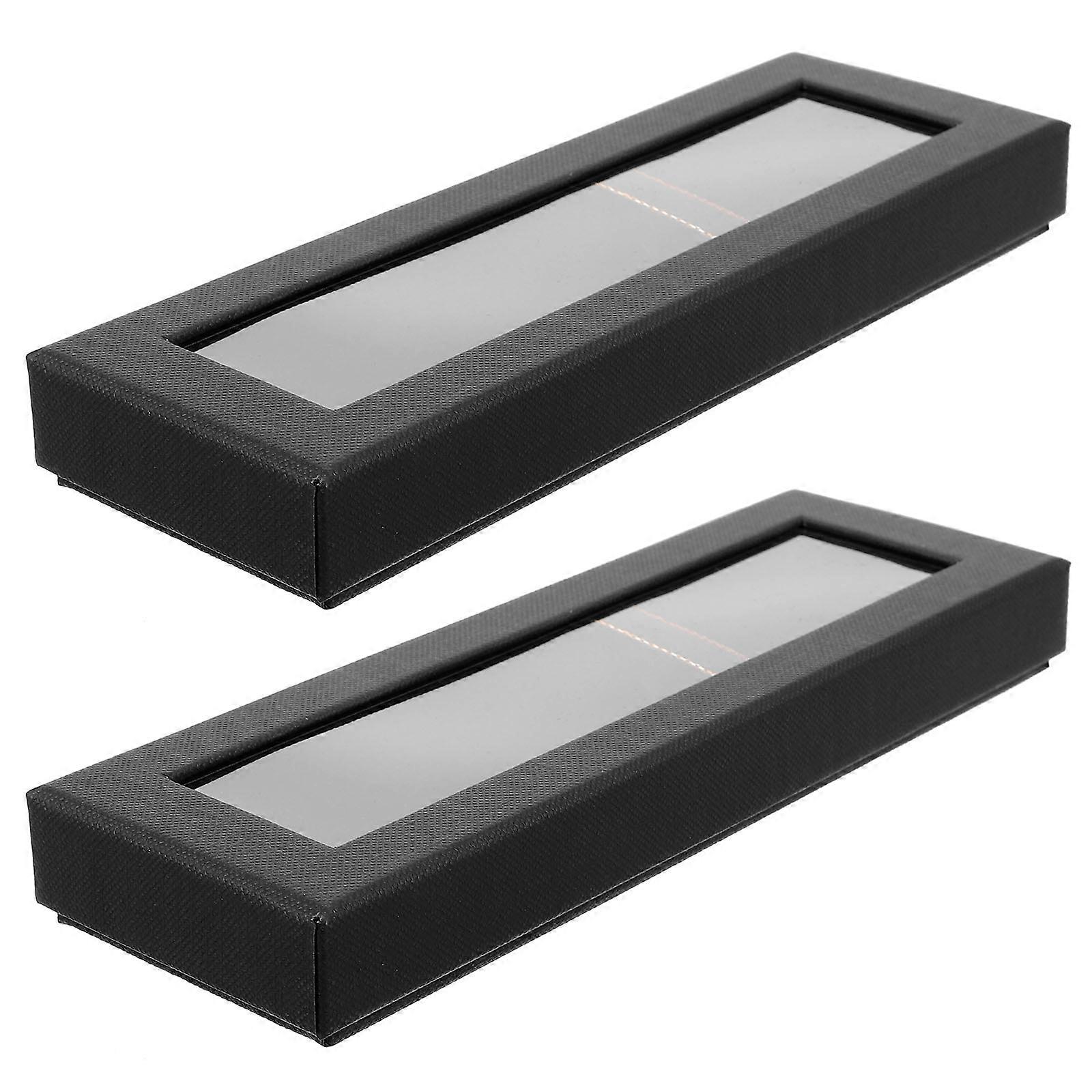 2pcs Pen Wrapping Boxes Stylish Protective Cases for Fountain & Ballpoint Pens Multi Functional Packaging
