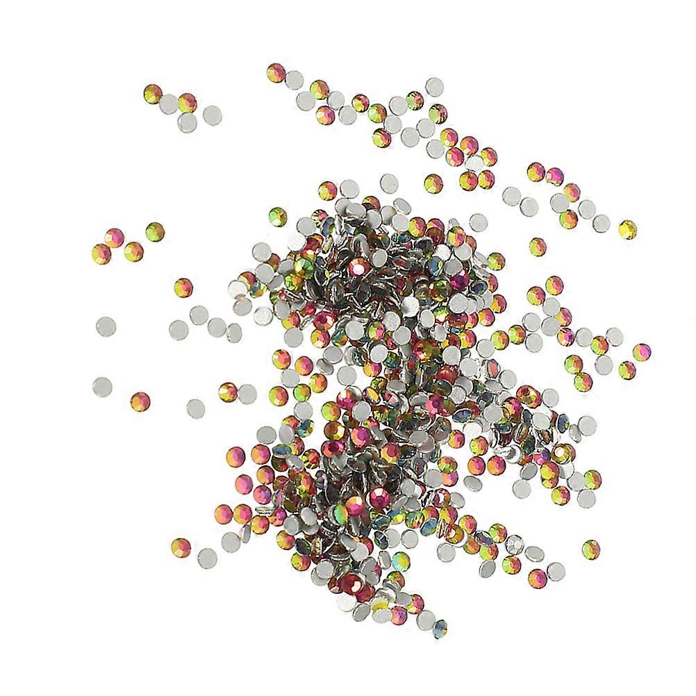 ネイルフラットバックジェムアソートカラー0.29X0.29X0.10CM DIY電話ケース2880個用スモールネイルジェムクリスタル