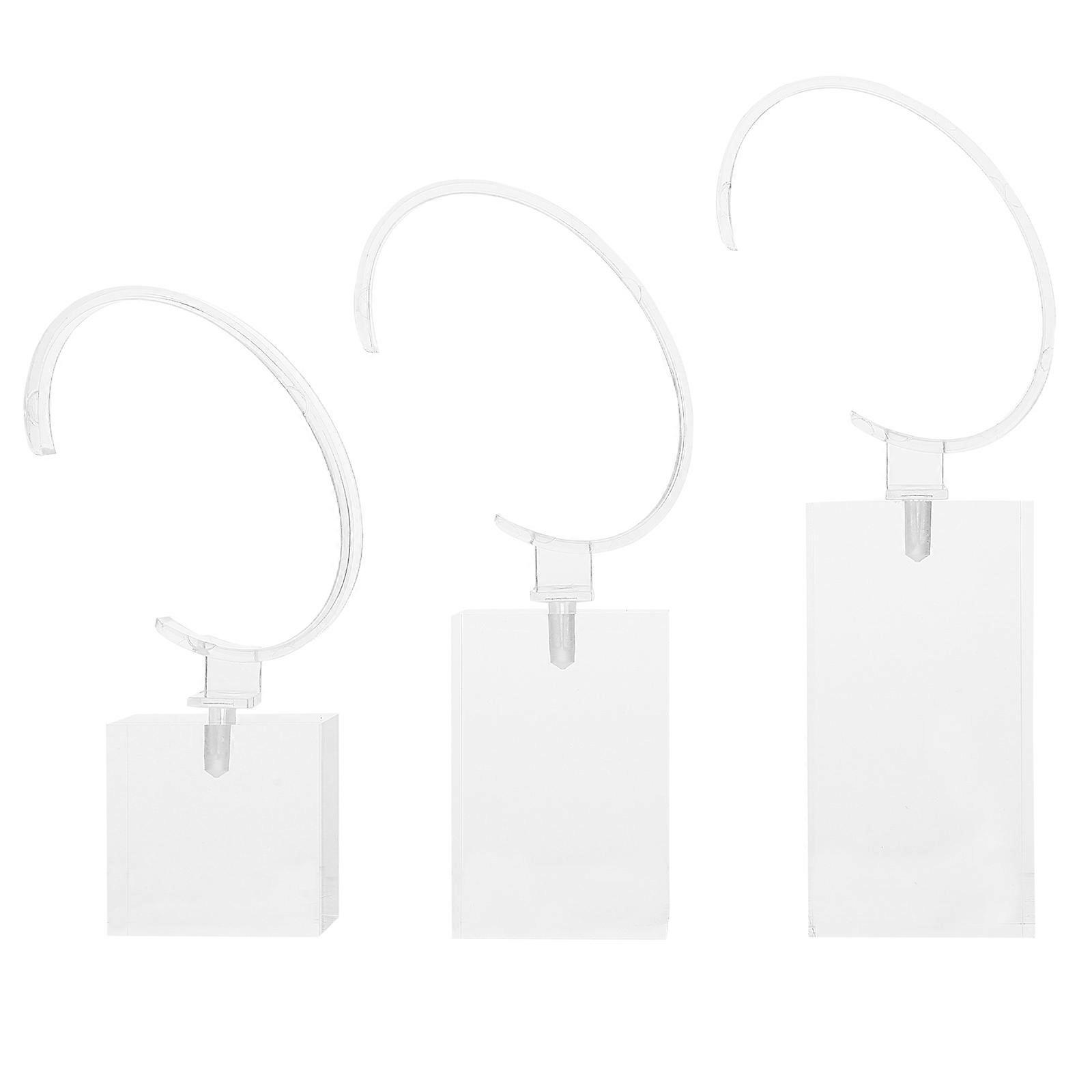 Transparent Kids Watch Stand for Storage 3Pcs Acrylic Multi-Function Bracelet Stands