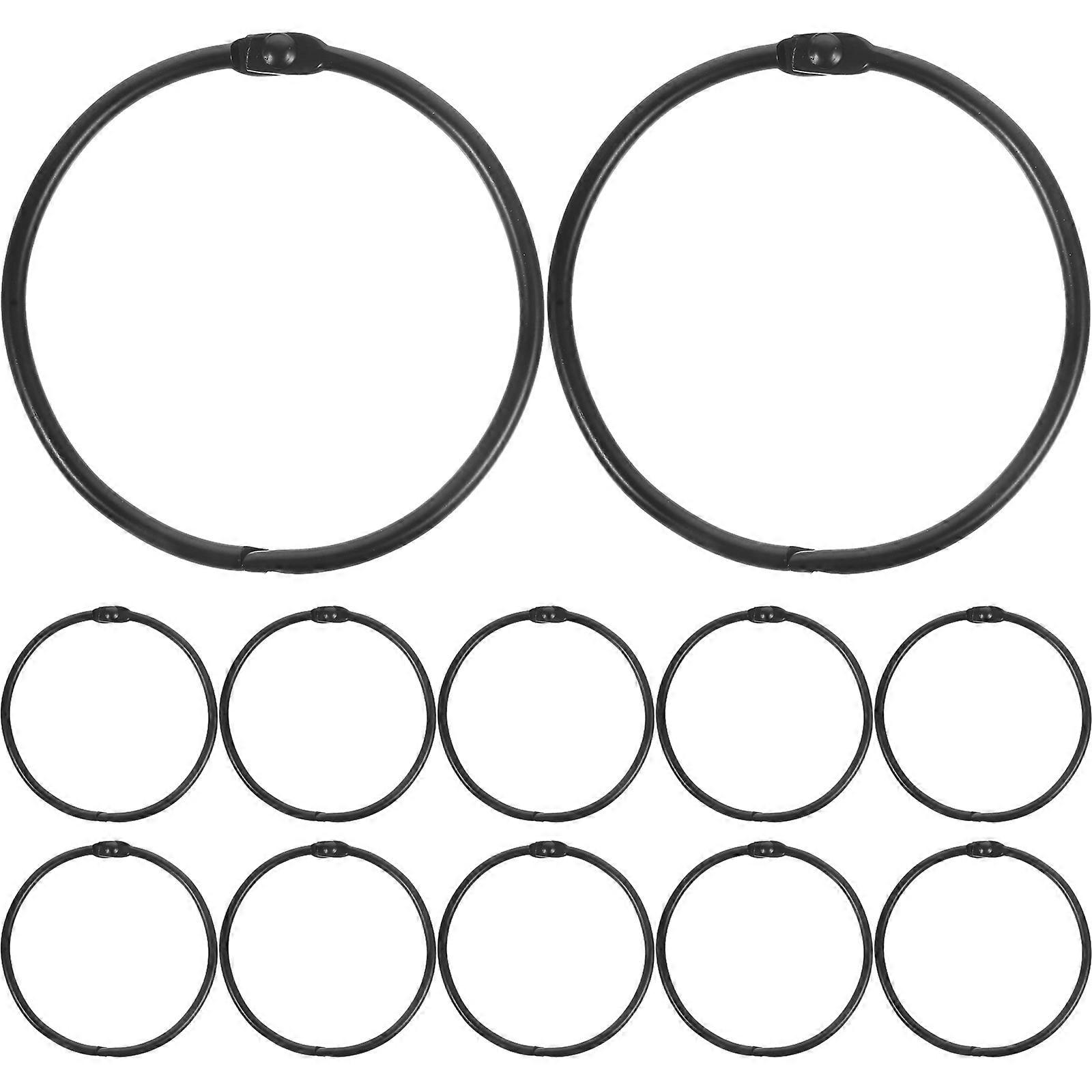 Bathroom Shower Curtain Hooks Metal Circular Easy Sliding 24Pack