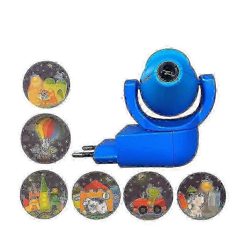 Star Moon Animal Projector LED Night Light with 6 Patterns, Auto Sensor, EU Plug for Kids Baby Bedroom