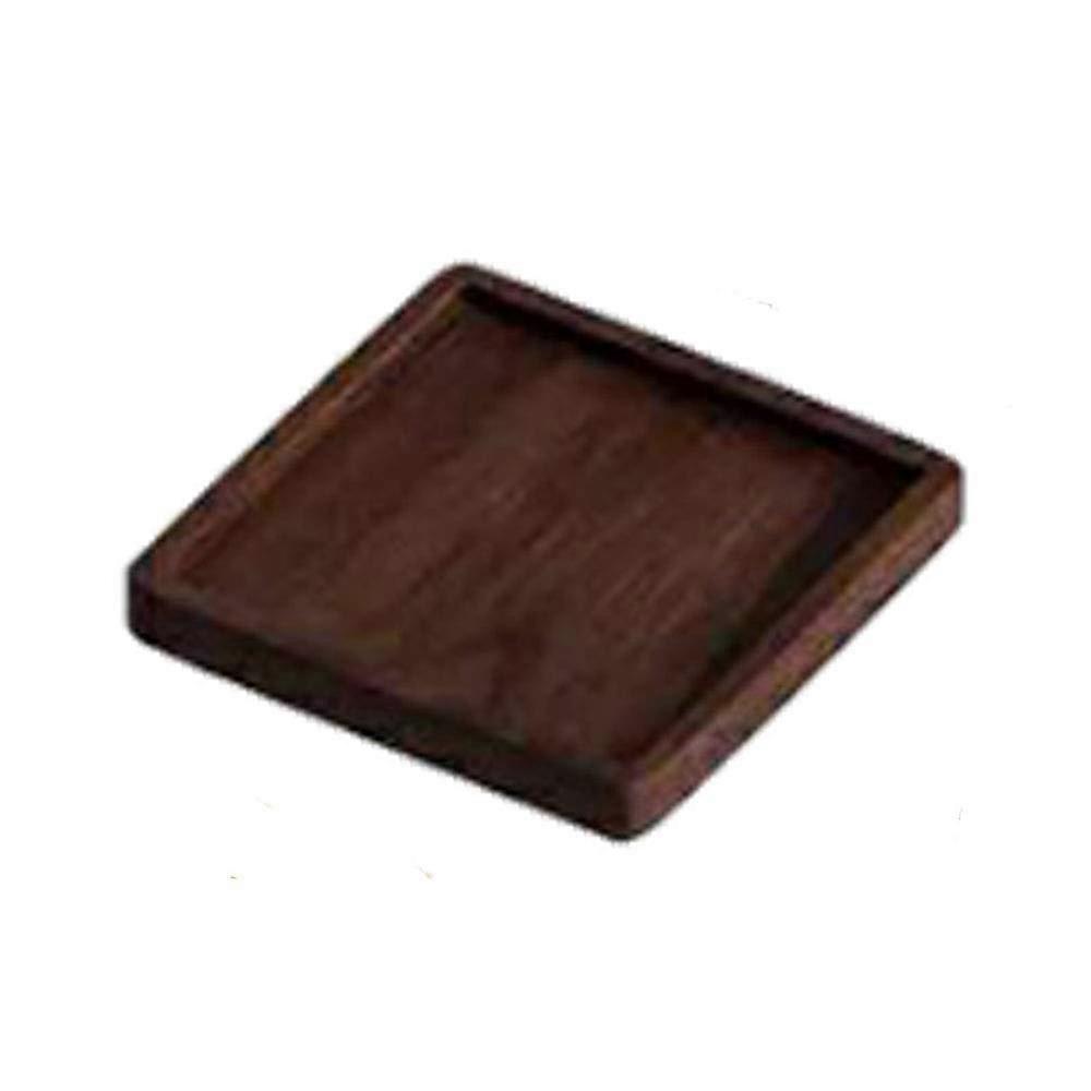 Coaster Coaster Beech Walnut Thermal Insulation Hot Proof Retro Solid Wood Coaster with Original Wood Paint
