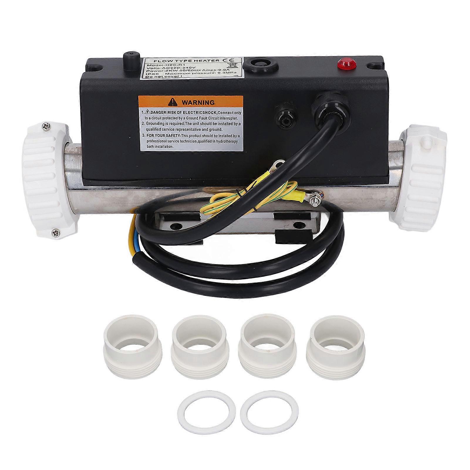 Pool Heater Electric Hot Tub Heater Water Thermostat with Temperature Control Self Heating for Spa Bathtub Swimming Pool Hardwired 2KW