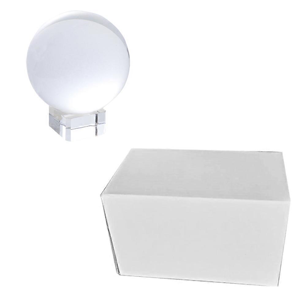 Crystal Ornaments Unique Desktop Crystal Decor Round Shape White present 2Set