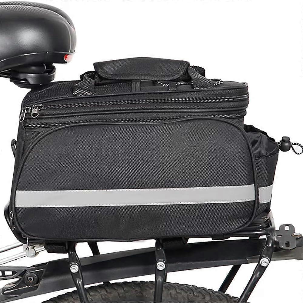 Bicycle Bag for Pannier Rack, Multifunctional Rear Luggage Bag with a Maximum Capacity of 27 Litres and a Cover