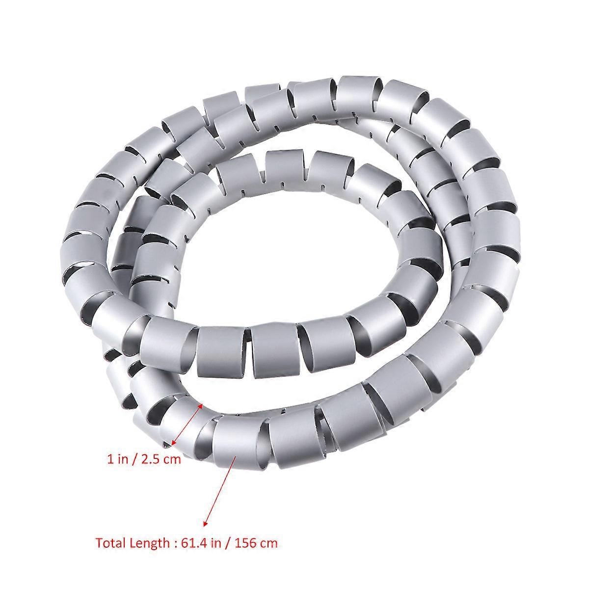 Wire Cover For Office Cord Management Sleeve Cable Organizer Drop Wire Cord Holder Clip Grey 150x2cm Adhesive Fixing 1Pack