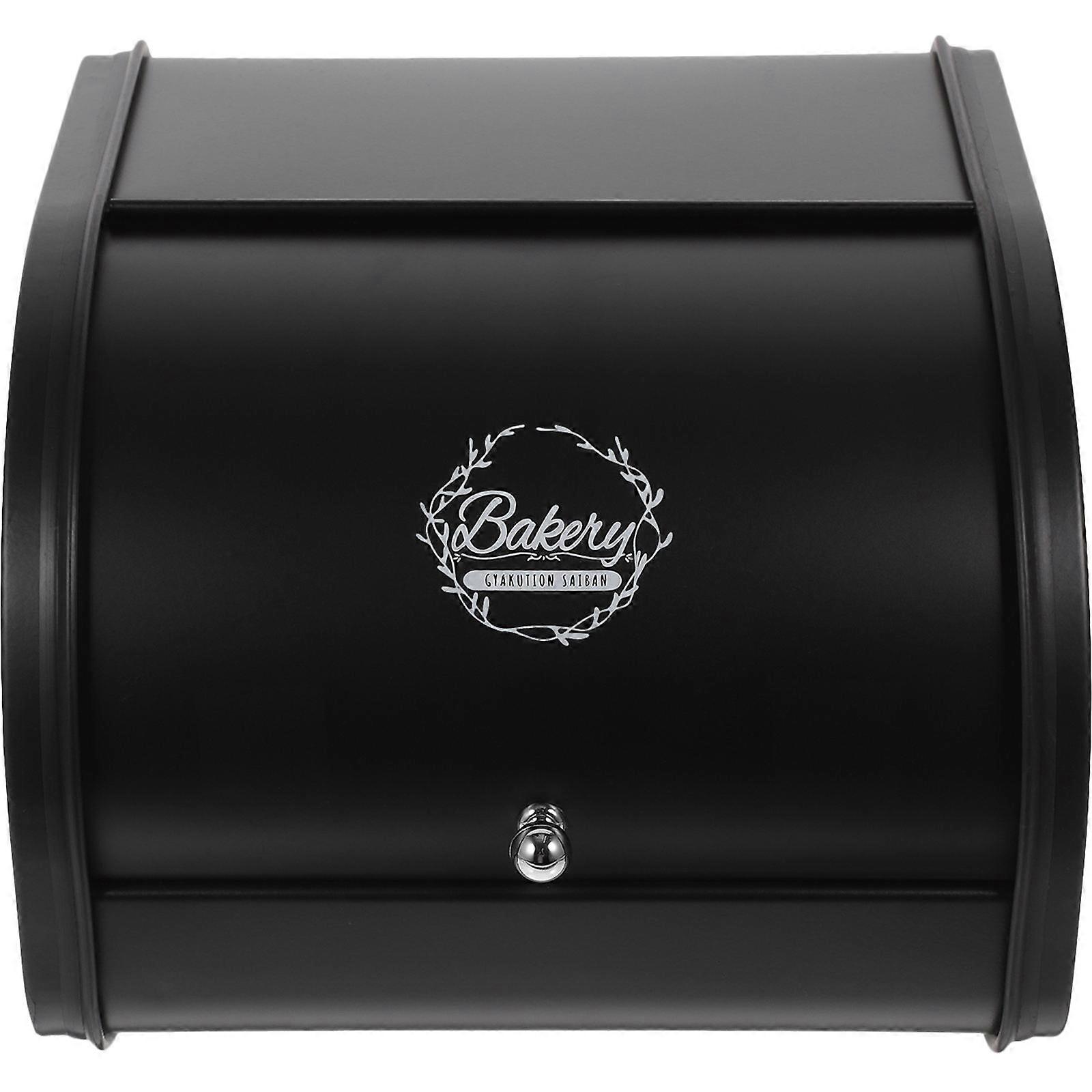 Desktop Bread Bin Iron Powder Coated Iron Storage Dust-Proof Modern 1Pcs