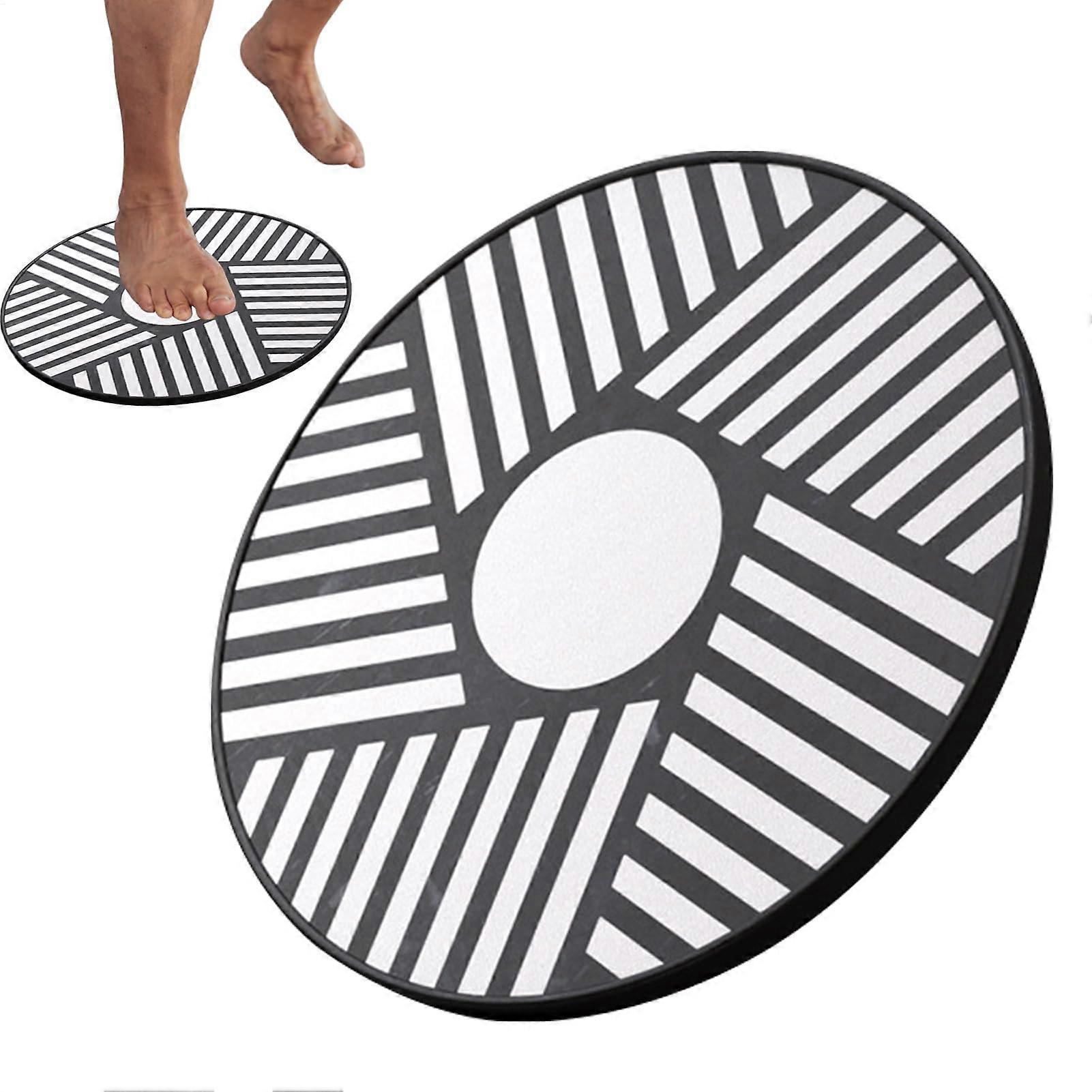 Wobble Board Training Device, Core Muscles Training, NonSlip for Stability, Black and white stripes